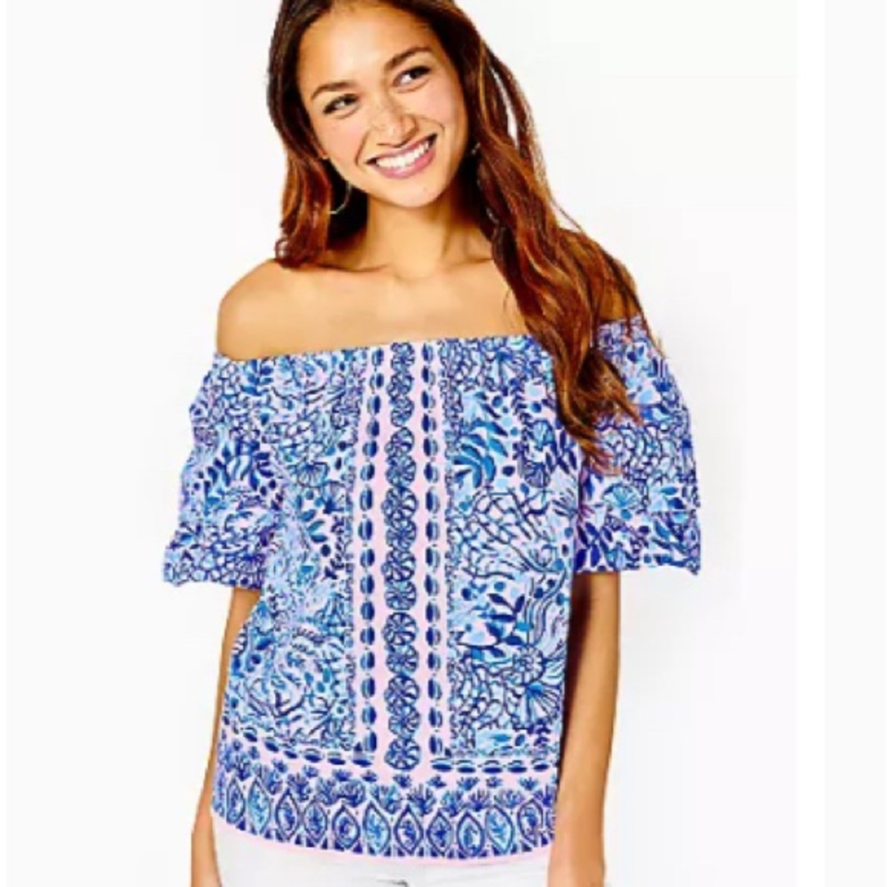 Lilly Pulitzer Off Shoulder Top